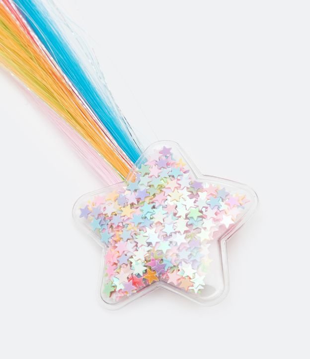 Pinza para el Pelo Infantil con Estrella y Mechón de Color Multicolores 3