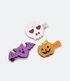 Imagem miniatura do produto Kit 03 Pinzas para el Pelo Infantil Halloween Violeta/Blanco/Naranja 1