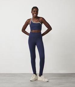 Pantalón Legging Deportiva en Poliamida Texturizada con Cintura Alto