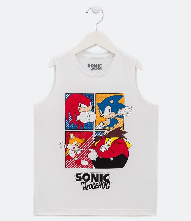 Camiseta Infantil Regata com Estampa do Sonic