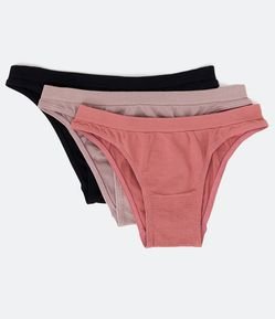 Kit 03 Calcinhas Biquíni em Poliamida Sem Costura TriFil