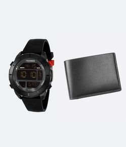 Kit Relógio Mondaine Masculino com Pulseira de Silicone e Caixa em Poliuretano 32319G0MVNV1KR