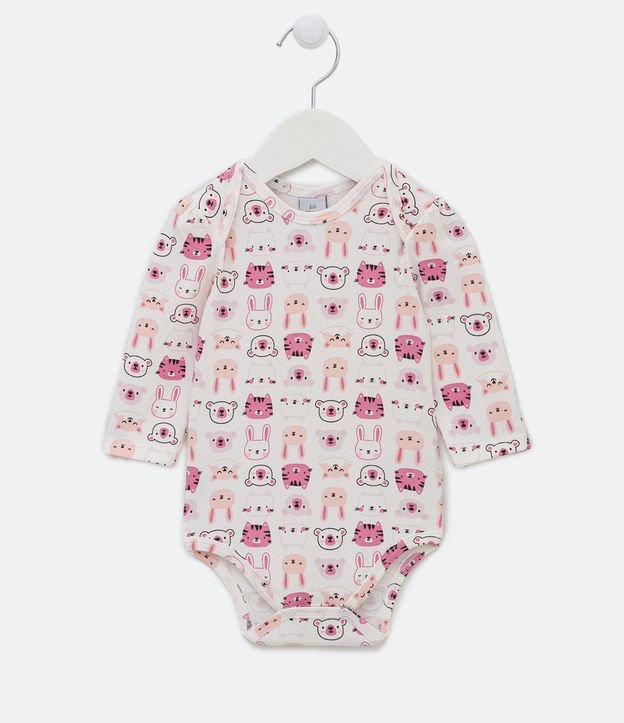 Body Infantil com Estampas de Bichinhos - Tam 0 a 18 meses