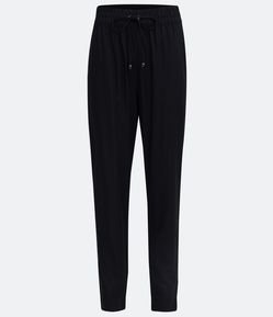 Calça em Viscolinho com Cós Elástico