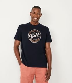 Camiseta Comfort em Algodão com Estampa Fender