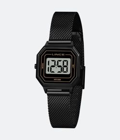 Relógio Lince com Pulseira em Aço Preto e Caixa em Metal SDPH133L-BXPX
