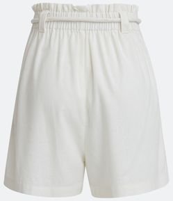 Short Clochard em Viscolinho com Cinto Corda