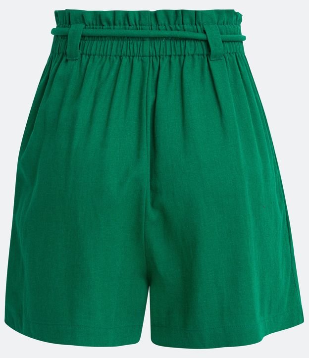 Short Clochard en Viscolino con Cinturón Cuerda Verde 7