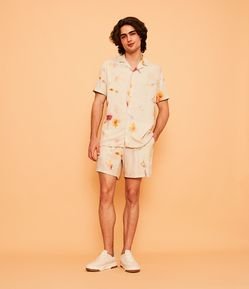 Bermuda Boardshort em Viscose com Estampa Floral