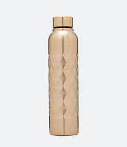 Garrafa Térmica em Metal com Textura de Triângulos Capacidade 750ml