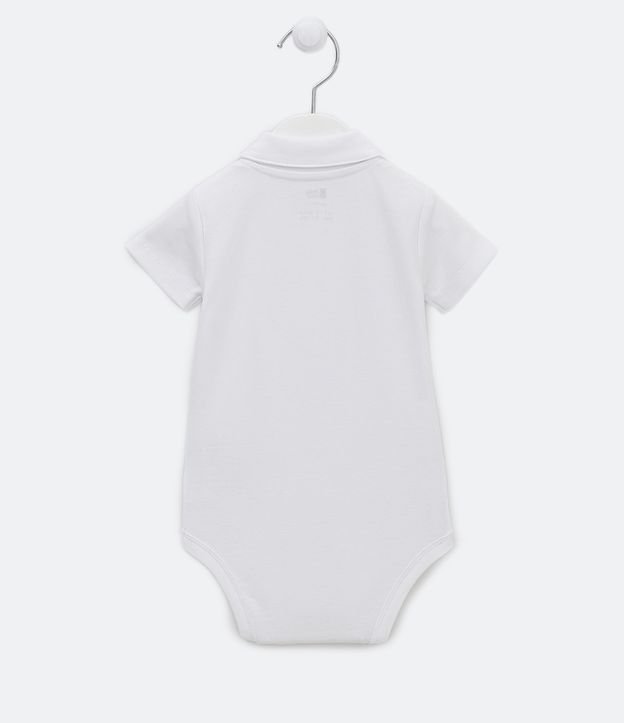 Body Infantil con Cuello Polo - Talle 0 a 18 meses Blanco 2