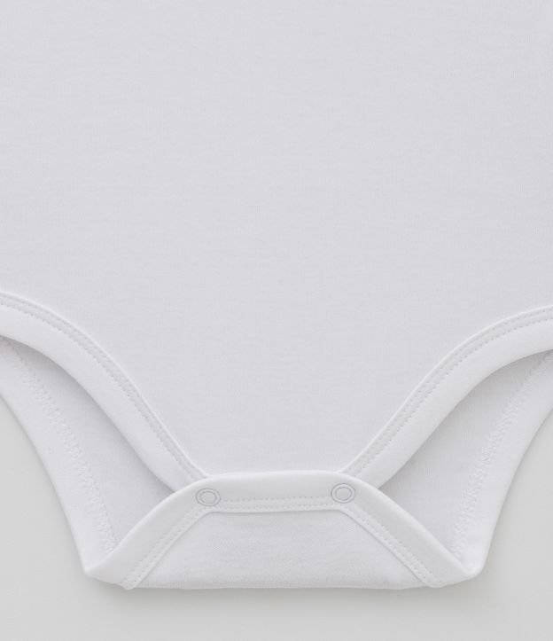 Body Infantil con Cuello Polo - Talle 0 a 18 meses Blanco 4