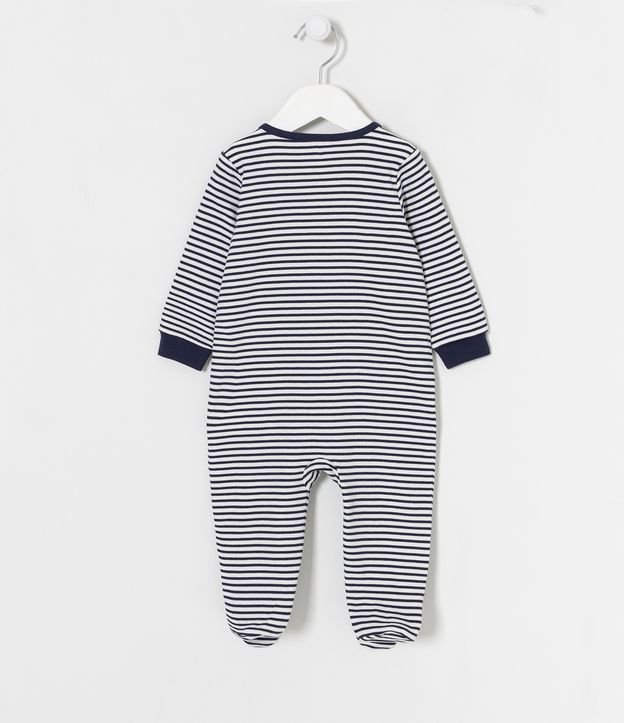 Mono Infantil en Suedine con Bordado Amigos Animalitos - Talle RN a 18 meses Azul 2