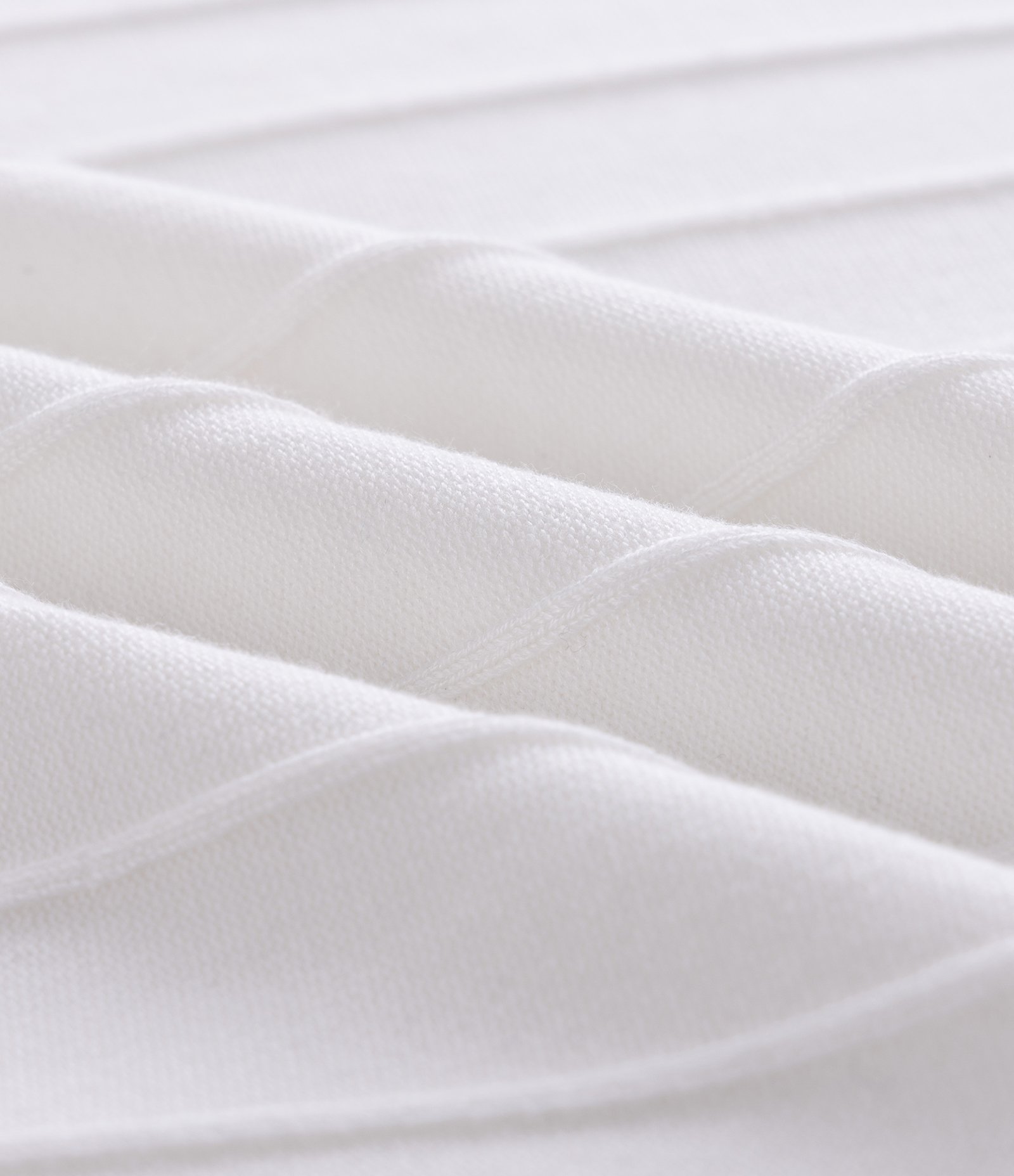 Camiseta Slim em Tricô com Relevos Verticais Off White 11