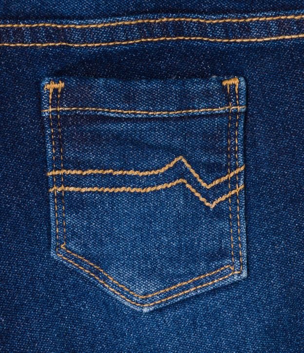 Bermuda Infantil em Jeans com Suspensório - Tam 0 a 18 meses Azul 6