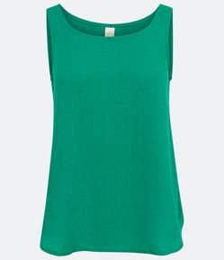 Blusa Regata em Viscose com Gola Redonda