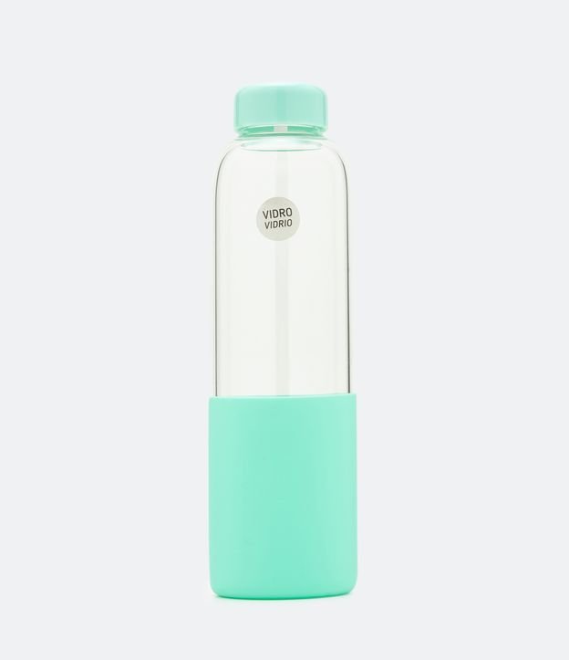 Botella Vidrio con Detalle de Silicona Capacidad 500ml Verde 1