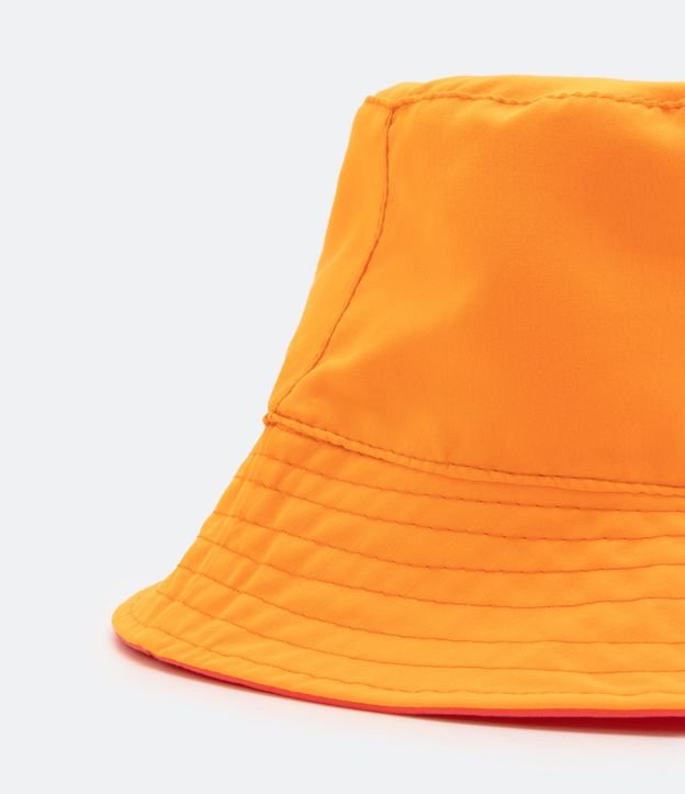 Sombrero Bucket Infantil Reversible Naranja 4