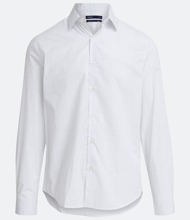 Camisa xadrez lavada slim fit, Camisas de homem