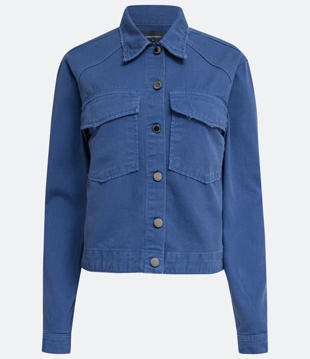 Campera en Sarga con Bolsillos Delanteros Azul 5