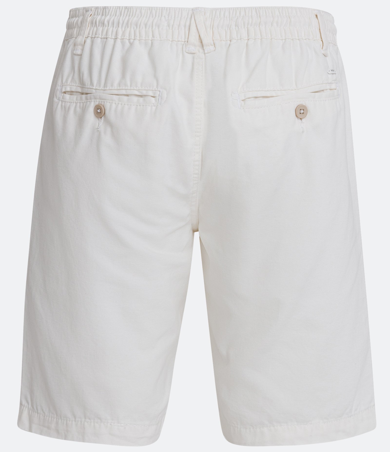 Bermuda Slim em Algodão com Cós Elástico e Amarração Branco 5