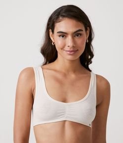 Sutiã Top em Microfibra Sem Bojo com Estampa Animal Print Onça