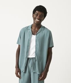 Camisa Manga Corta sin Estampa con Bolsillo