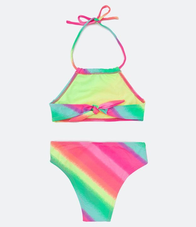 Bikini Infantil en Poliamida con Rayas de Colores - Talle 5 a 14 años Multicolores 2