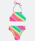 Imagem miniatura do produto Bikini Infantil en Poliamida con Rayas de Colores - Talle 5 a 14 años Multicolores 1