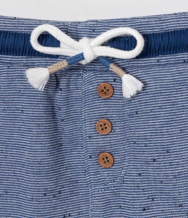 Pantalón Infantil con Bolsillos Incorporados y Botones - Talle 0 a 18 meses Azul 3