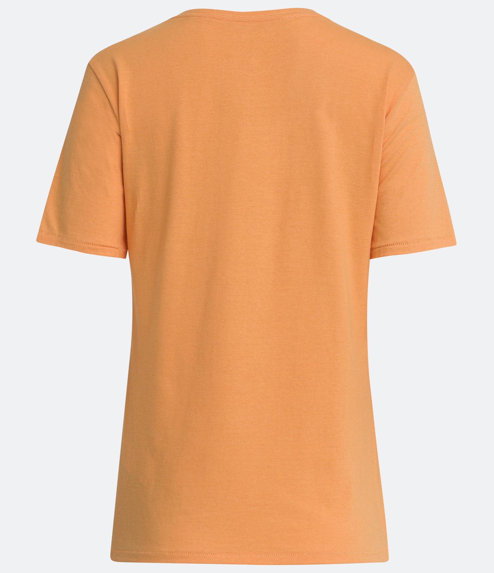 Blusa Básica em Algodão Peruano com Decote V Laranja Claro 6