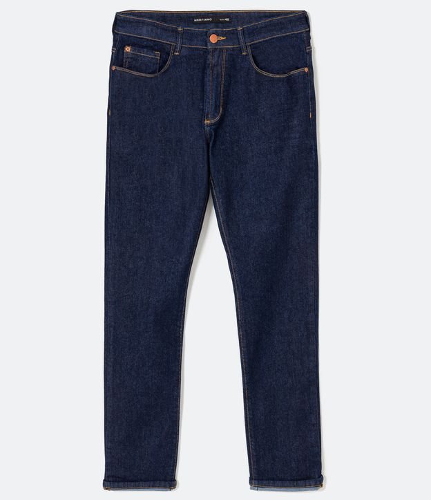 Calça Jeans Slim com Cós Fixo Azul 6