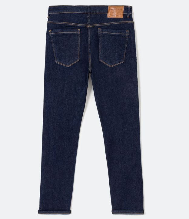 Calça Jeans Slim com Cós Fixo Azul 7
