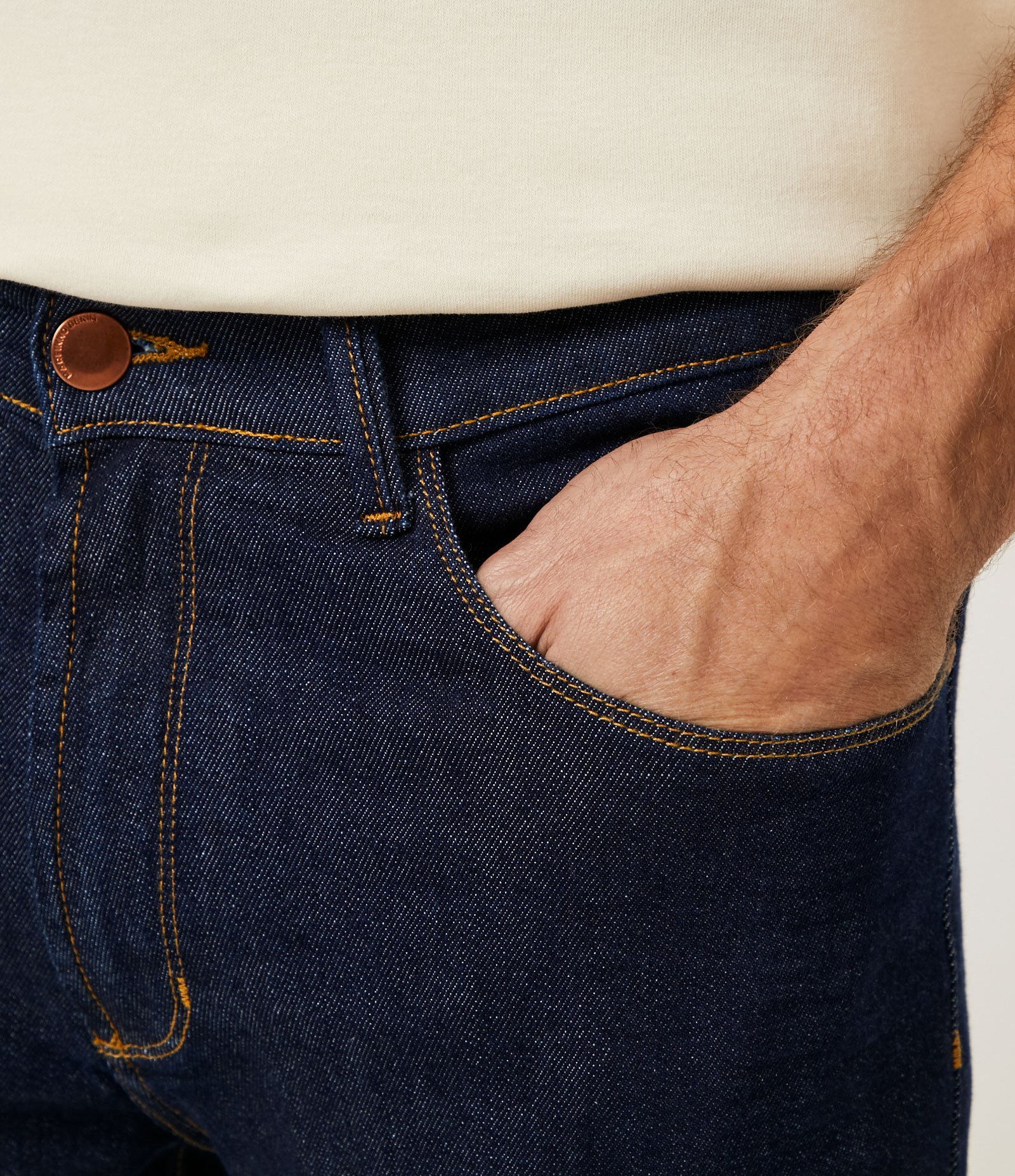 Calça Jeans Slim com Cós Fixo Azul 4