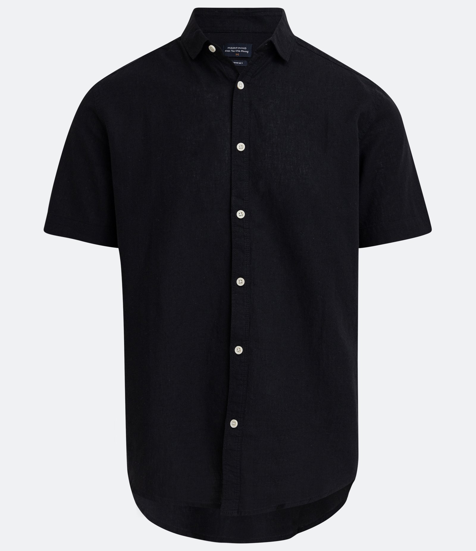 Camisa Comfort Básica em Linho com Manga Curta 5