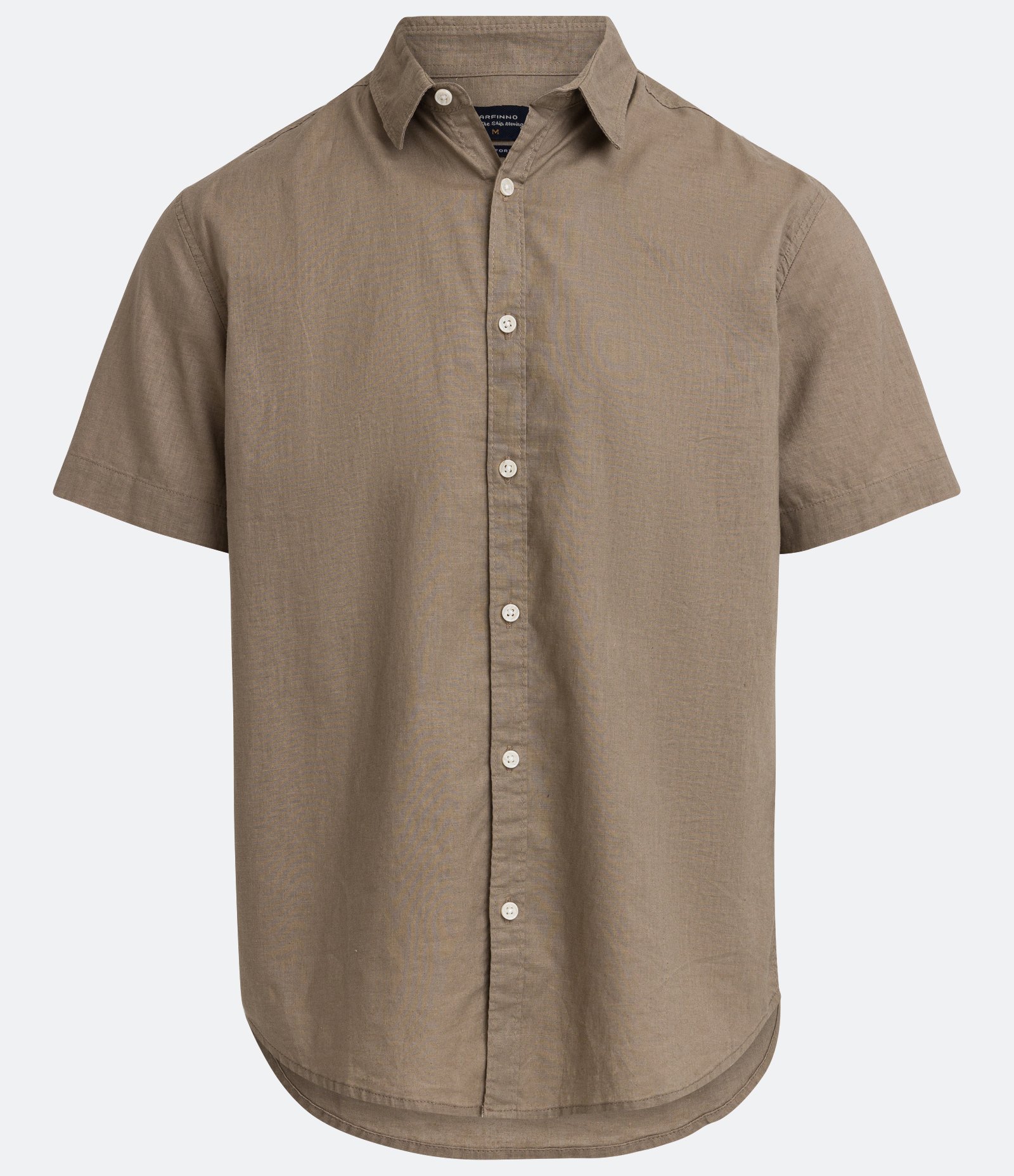 Camisa Comfort Básica em Linho com Manga Curta 1