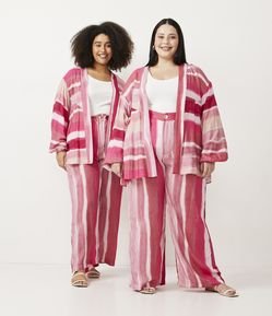 Kimono em Viscose com Estampa Tie Dye Curve & Plus Size