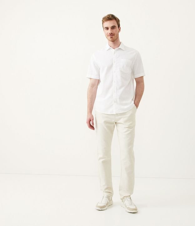 Calça Slim Piquet com Textura