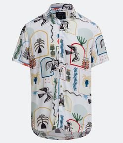 Camisa em Viscose com Estampa Temática São João