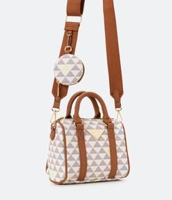 Bolsa Transversal Camera Bag com Alça de Mão e Porta Moeda