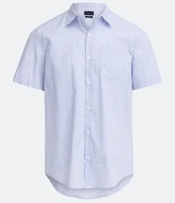 Camisa Manga Curta em Algodão com Estampa