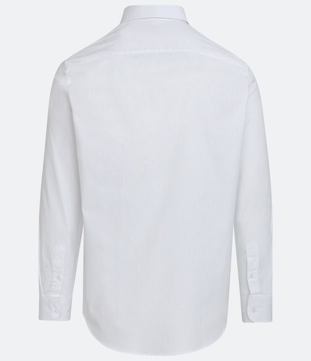 Camisa Comfort en Algodón Manga Larga Blanco 8