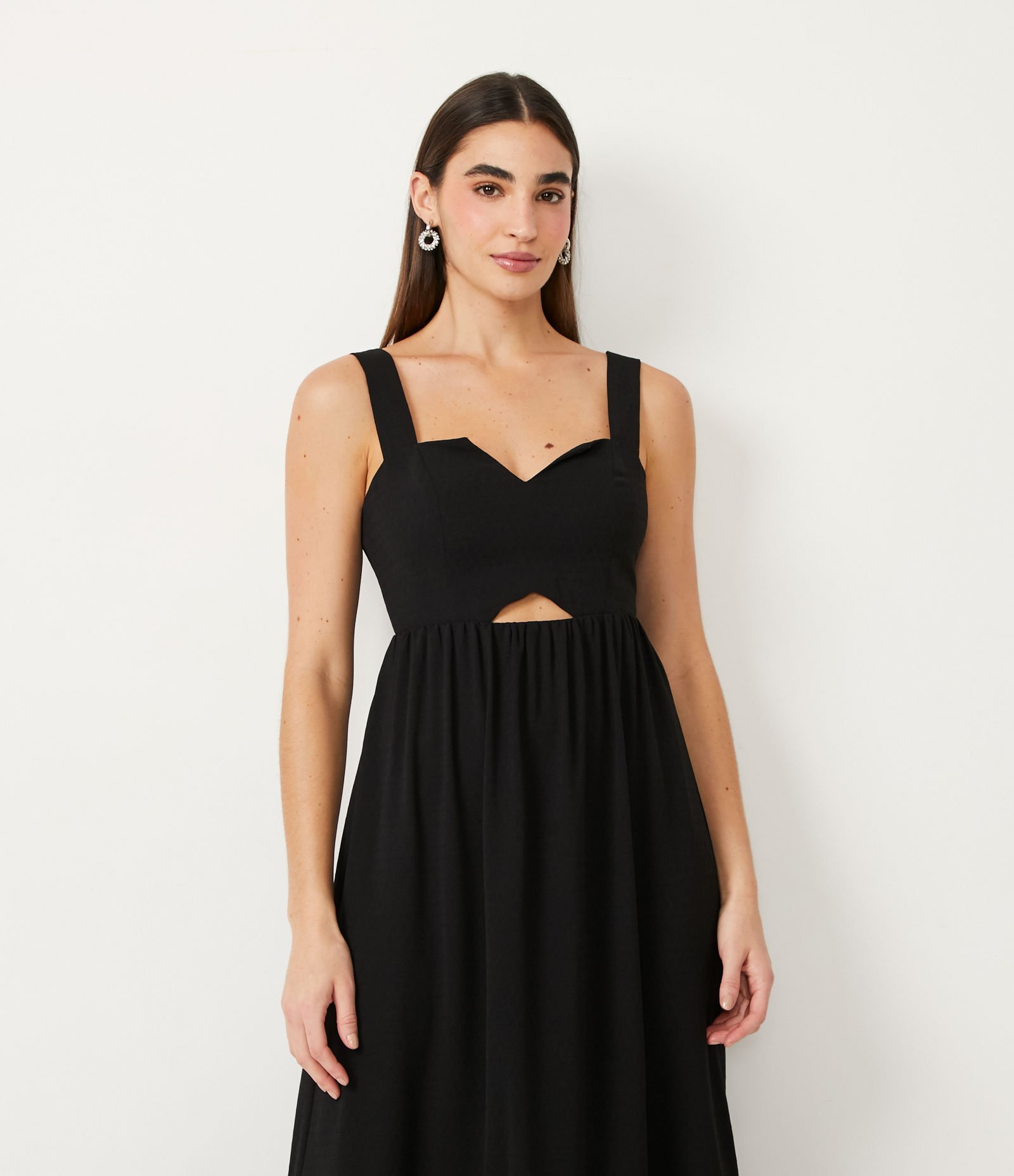 Vestido New Midi Regata com Fechamento em Zíper nas Costas Preto 3
