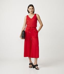 Calça Pantacourt em Orly com Bolso