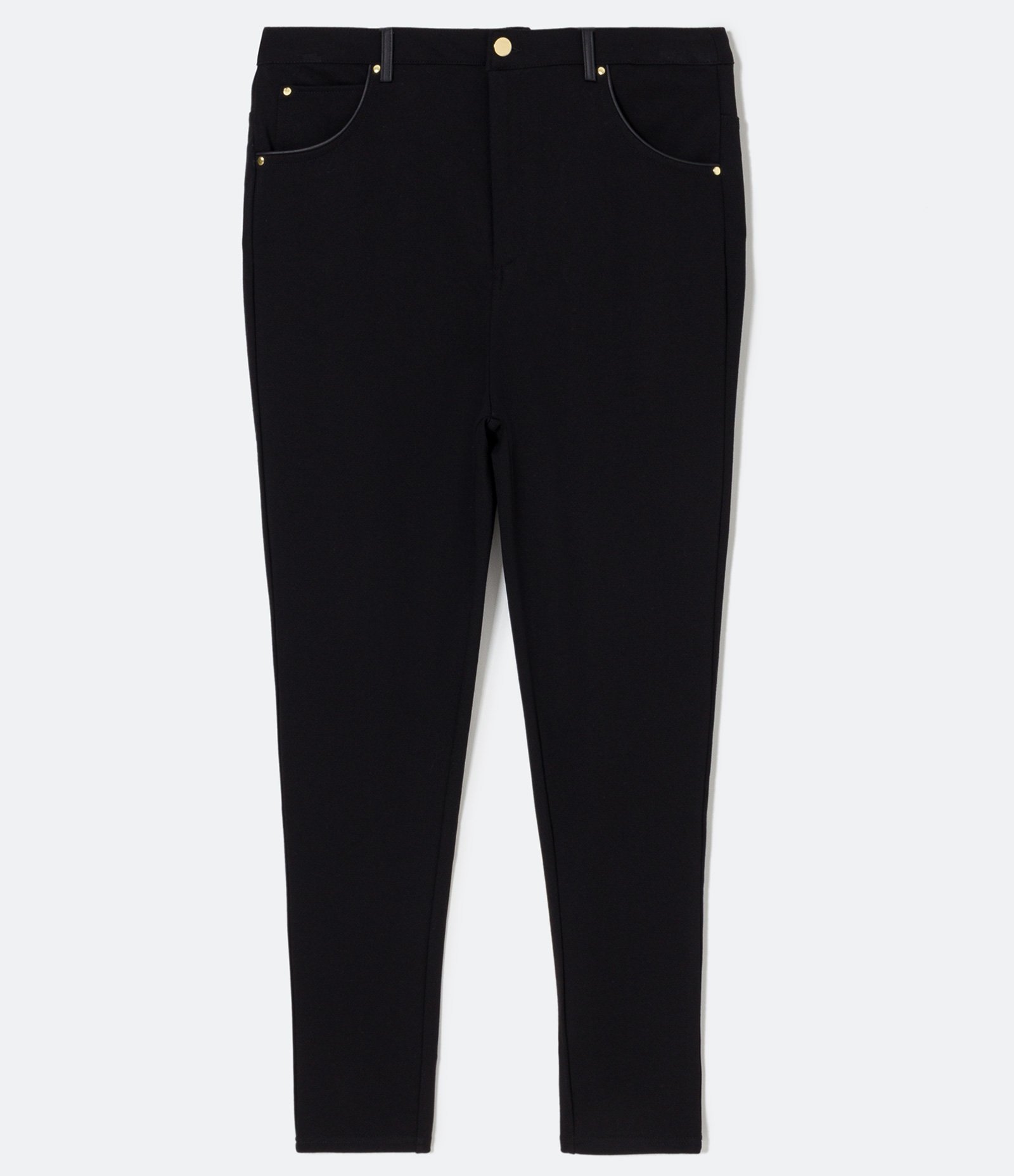Calça Legging em Malha com Bolsos Curve & Plus Size Preto 5