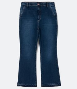 Calça Flare Jeans com Barra Desfeita Curve & Plus Size