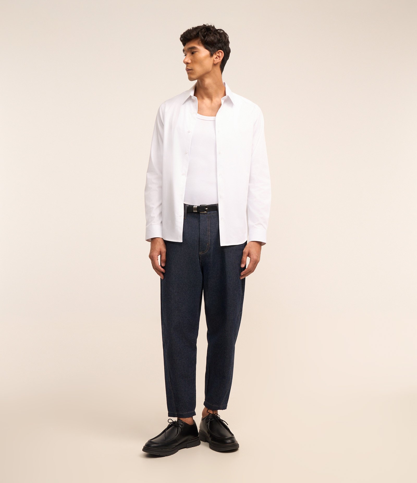 Camisa Slim em Fibra de Bambu Branco 2