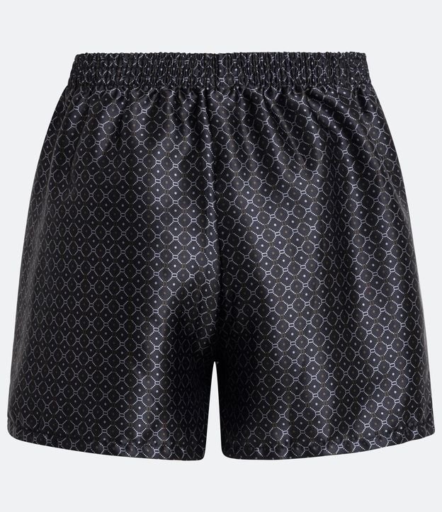Calzoncillo Boxer de Tela con Estampado Estilo Corbata Negro 3