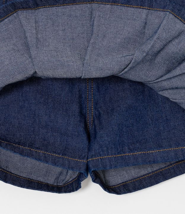 Short Pollera en Jeans Plissado - Talle 5 a 14 años Azul 4