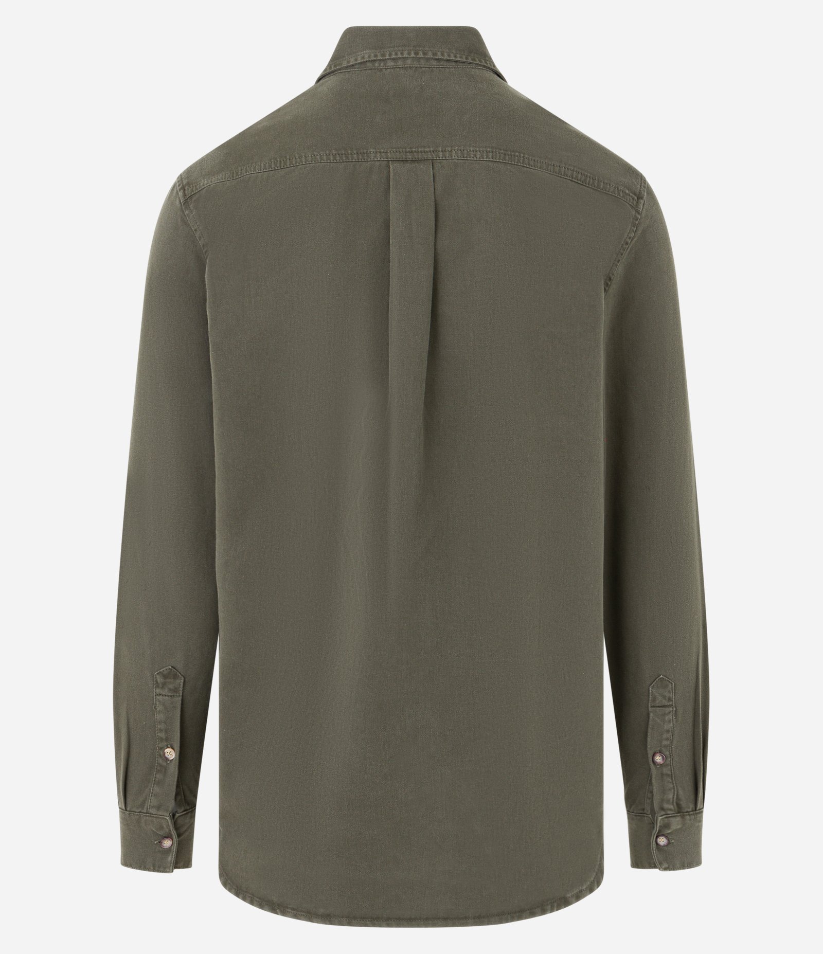 Camisa Comfort em Algodão com Bolsos Lapela e Abotoamento Verde 7